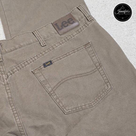 Lee Men's Brown/Green Relaxed Fit Plaid Flannel Lined Pants Size 42 x 30 - Picture 4 of 9